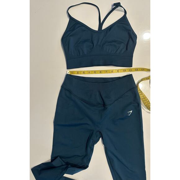 Gymshark Teal Blue set Leggings and bra - Picture 7 of 9